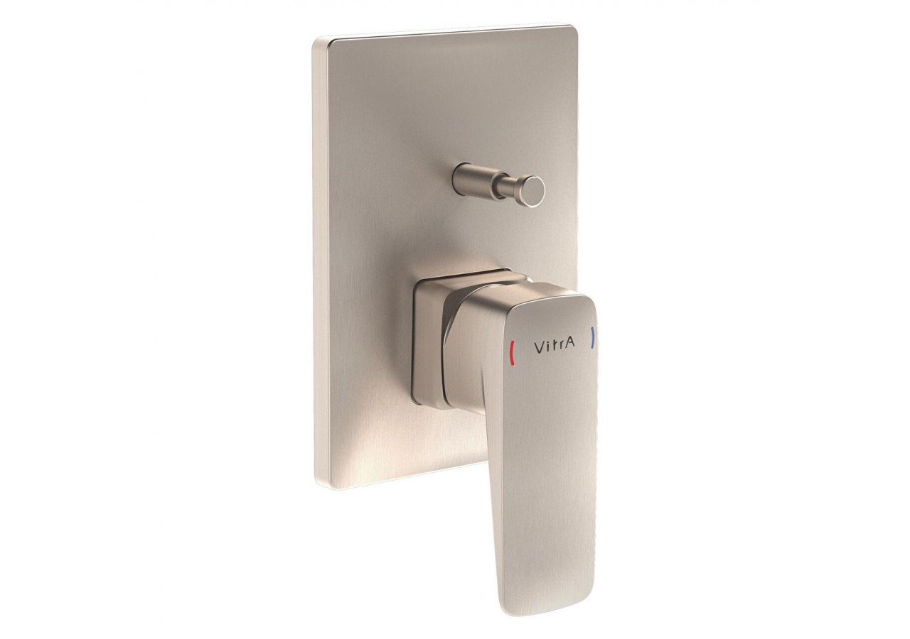 Root Square Built-in Bain/Mitigeur de douche, nickel brossé - A4275234EXP - Vitra