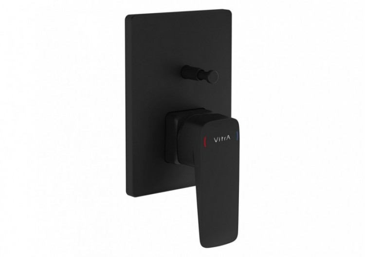 Root Square Built-in Bain/Mitigeur de douche, noir mat - A4275236EXP - Vitra
