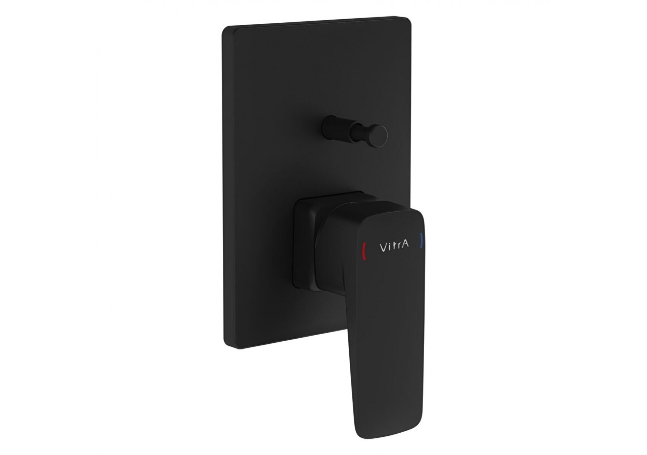 Root Square Built-in Bain/Mitigeur de douche, noir mat - A4275236EXP - Vitra