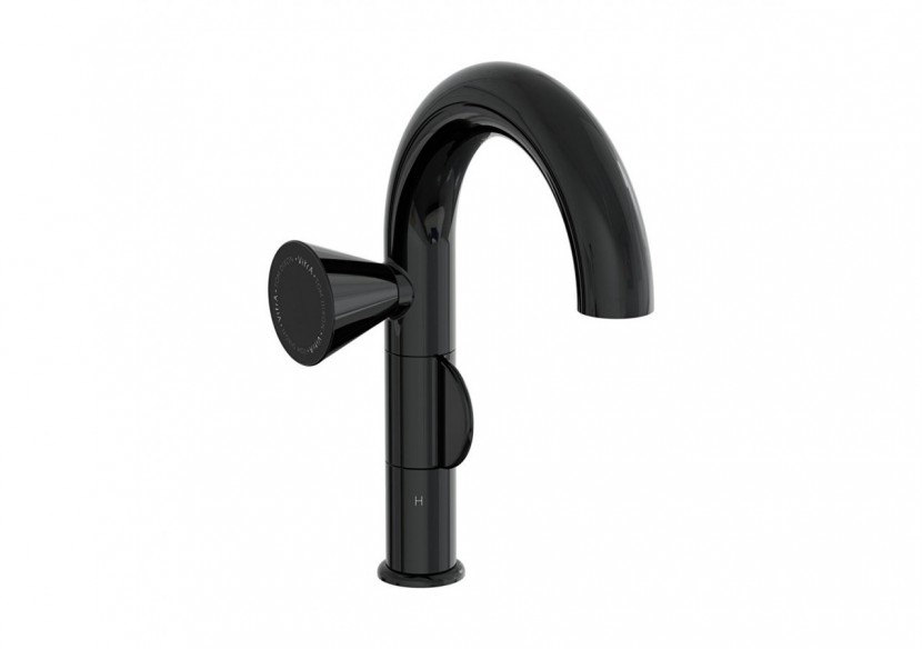 Liquid Mitigeur lavabo côté gauche, Noir brillant - A4275539 - Vitra