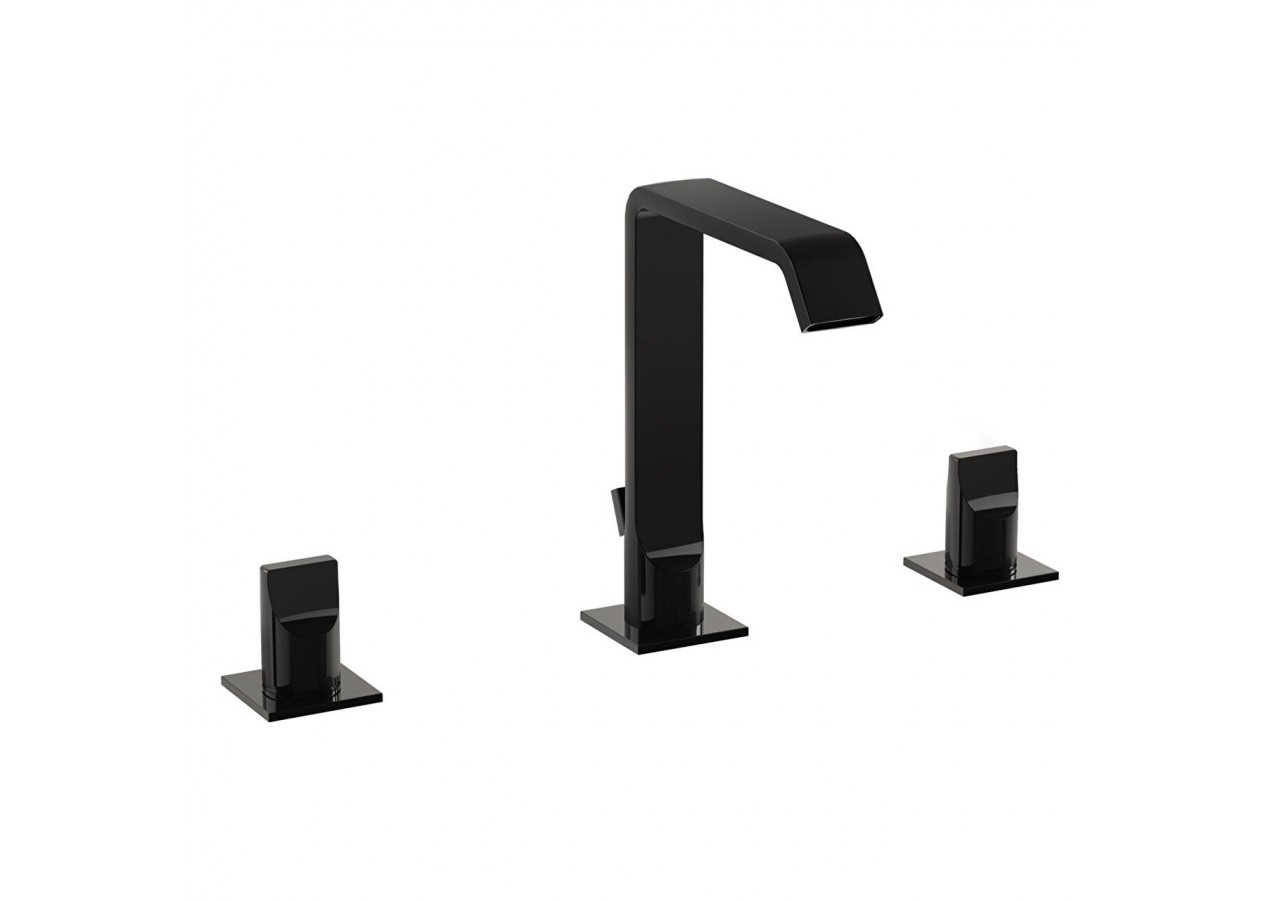 Mitigeur de lavabo 3 trous, avec tirette_Noir brillant - A4278539 - Vitra