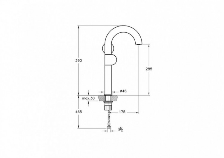 Liquid Mitigeur lavabo haut pour vasques côté droit, Chromé Chromé - A42791 - Vitra 2