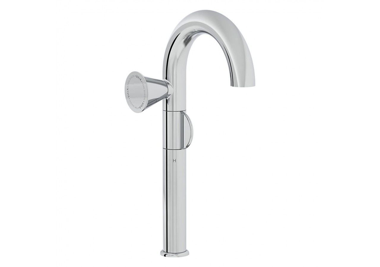 Liquid Mitigeur lavabo haut pour vasques côté gauche, Chromé Chromé - A42794 - Vitra