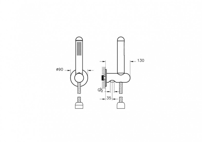 Liquid 1F Ensemble de douchette Noir brillant - A4279639 - Vitra