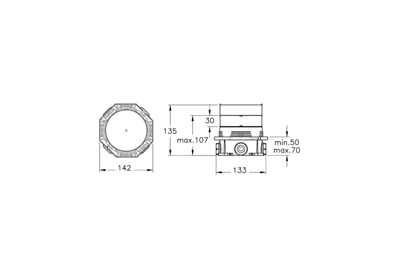 Boîte à encastrer - Kit de prémontage pour kit de montage final
