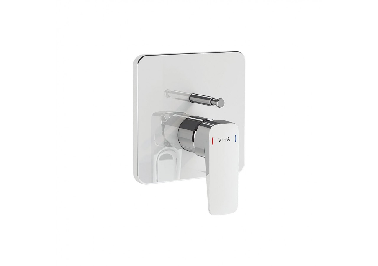 Mitigeur encastré bain/douche - Partie visible - 2,9 kg - Chromé -A42828EXP-Vitra