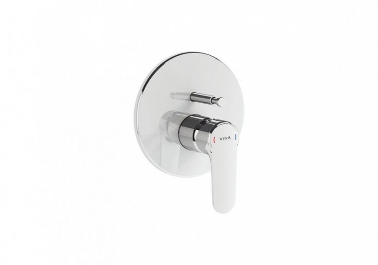 Mitigeur et inverseur bain/douche encastré - Partie visible Compatible avec V-Box A42806 (non inclus)_Chromé - A42830EXP - Vitra