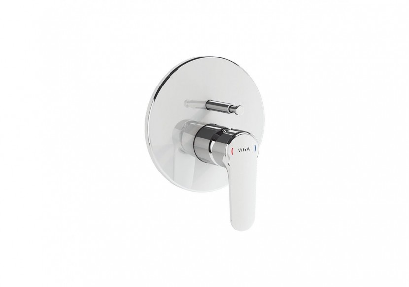 Mitigeur et inverseur bain/douche encastré - Partie visible Compatible avec V-Box A42806 (non inclus)_Chromé - A42830EXP - Vitra