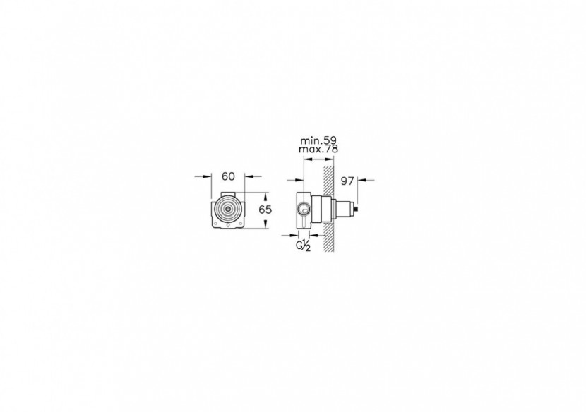 Corps encastré pour inverseur - A42858 - Vitra