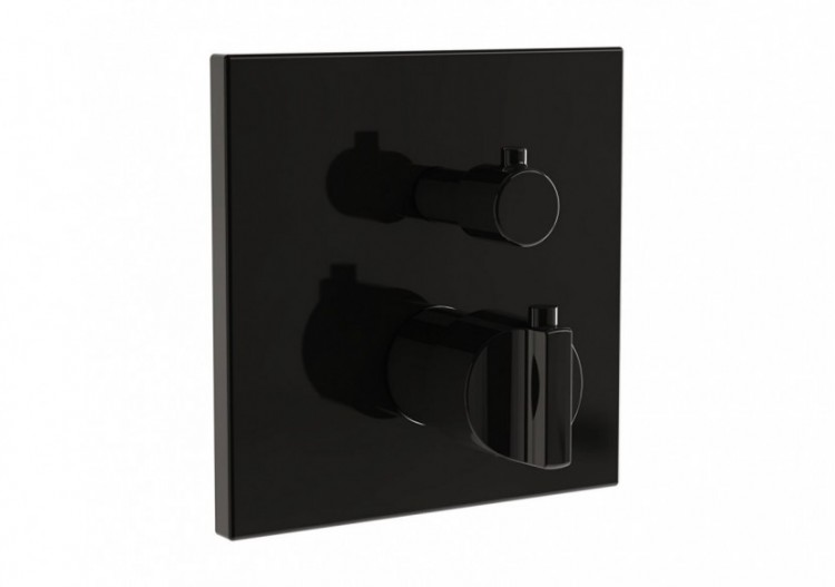 Mitigeur thermostatique bain/douche à encastrer_Noir brillant - A4287339 - Vitra