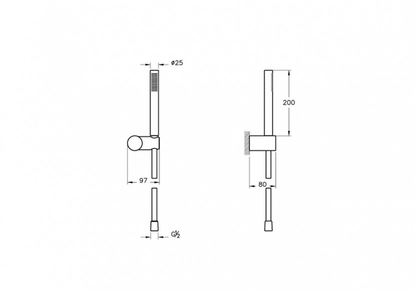 Origin l'ensemble douchette, surface nickel brossée - A4554334 - Vitra