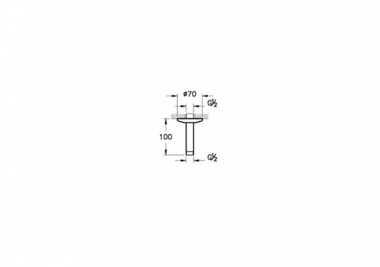 Origin tuyau de raccordement court, montage au plafond, surface nickel brossée - A4564934 - Vitra 2