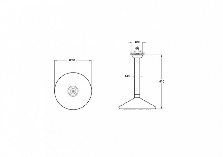 Liquid Pomme de douche Noir brillant - A4575039 - Vitra 2