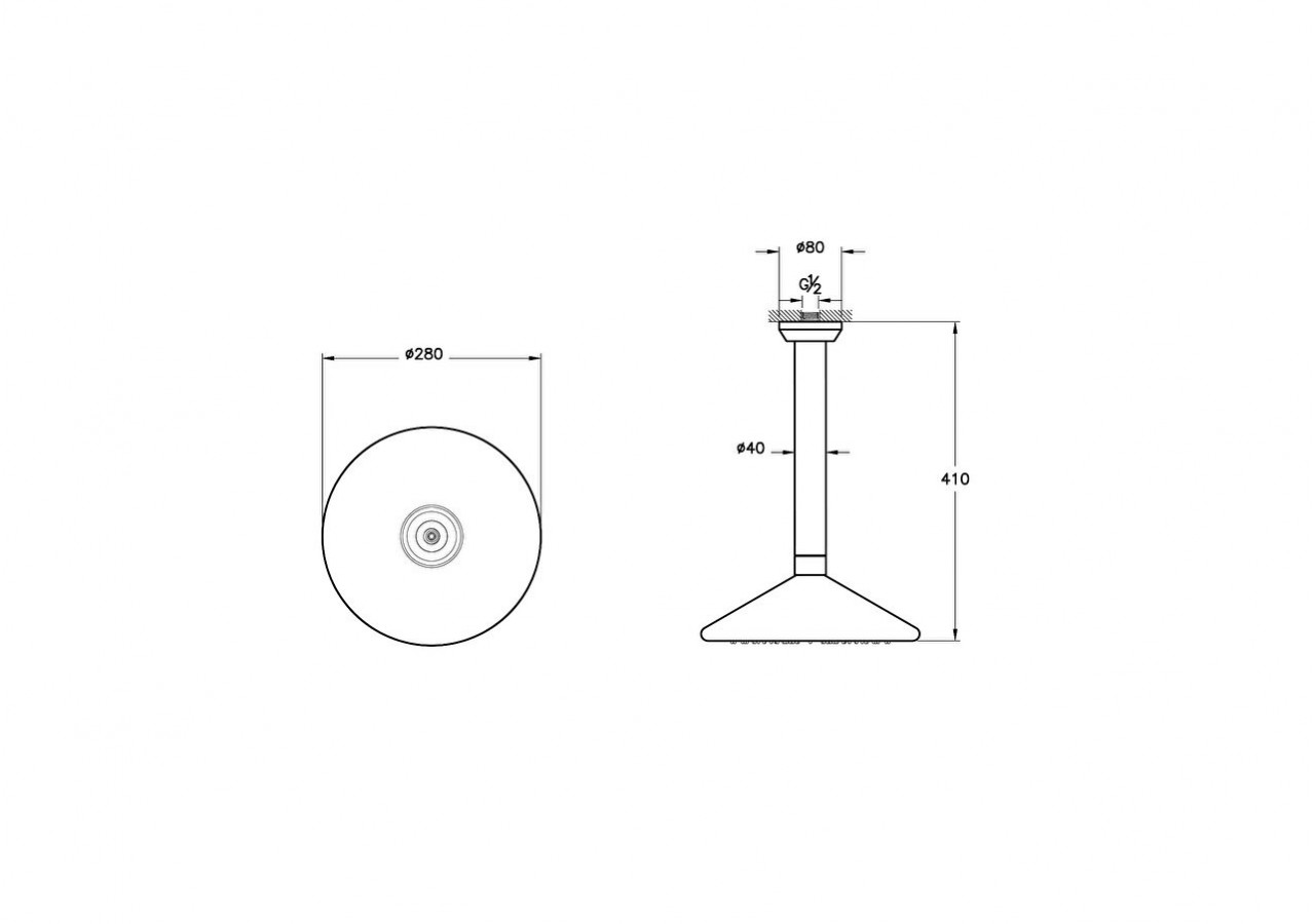 Liquid Pomme de douche Noir brillant - A4575039 - Vitra