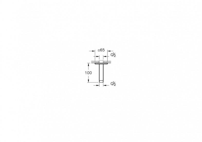 Raccord pour tête de pluie, court_Noir brillant