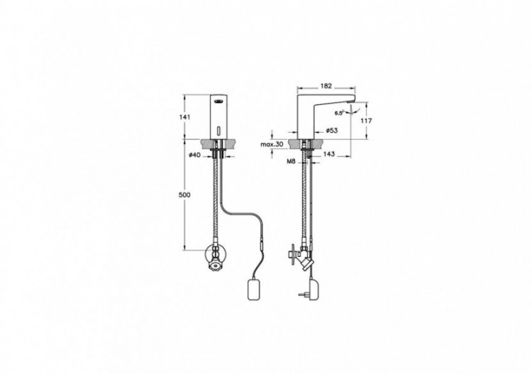 Mitigeur électronique avec capteur sensoriel- Économie d’eau : 1,3l/min -A47127EXP-Vitra 2