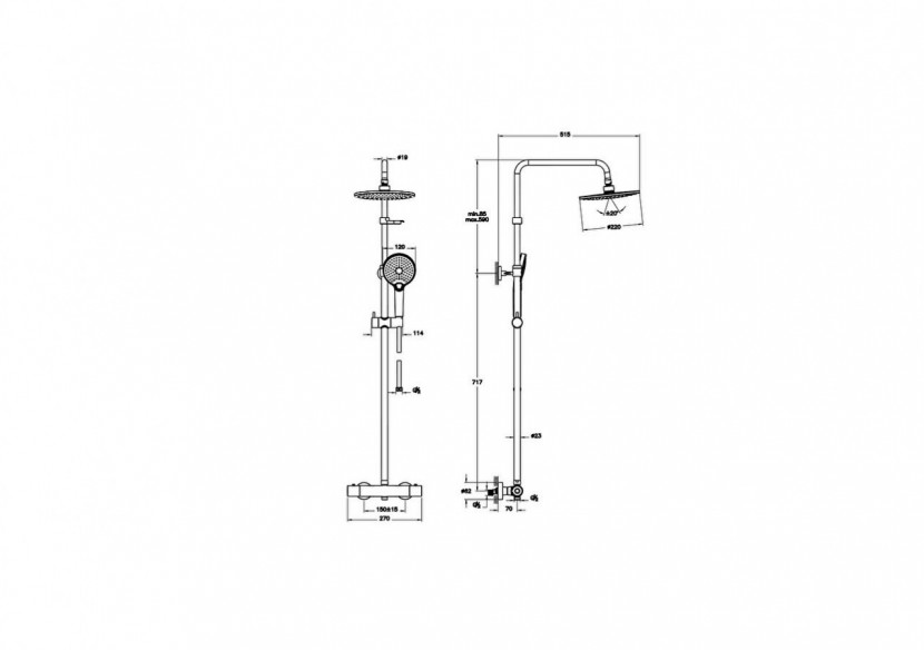 Aquaheat Joy 220 colonne de douche - A47200EXP - Vitra