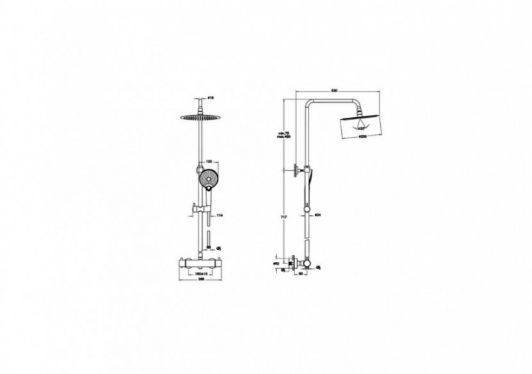 Aquaheat Bliss 250 colonne de douche ronde - A47201EXP - Vitra 2