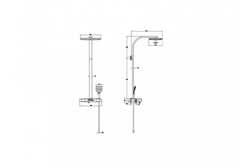 Aquacontrol Charm S 360 3F colonne de douche - A47204EKM - Vitra