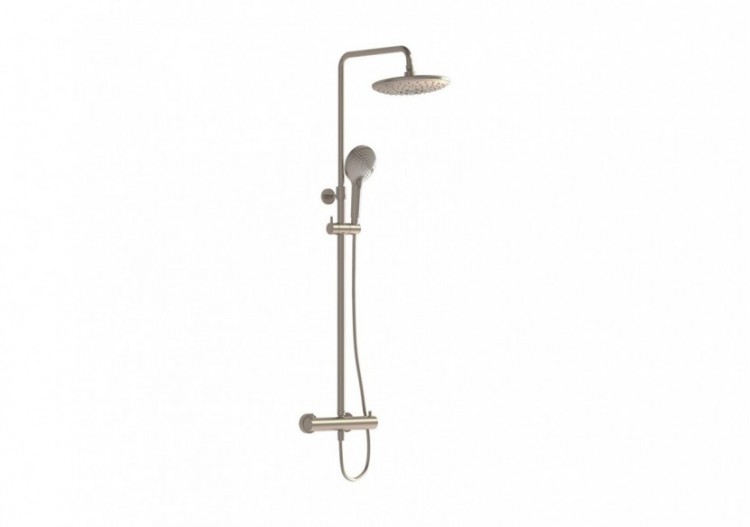 Aquaheat Bliss240 2F colonne de douche ronde nickel brossé - A4720534EXP - Vitra