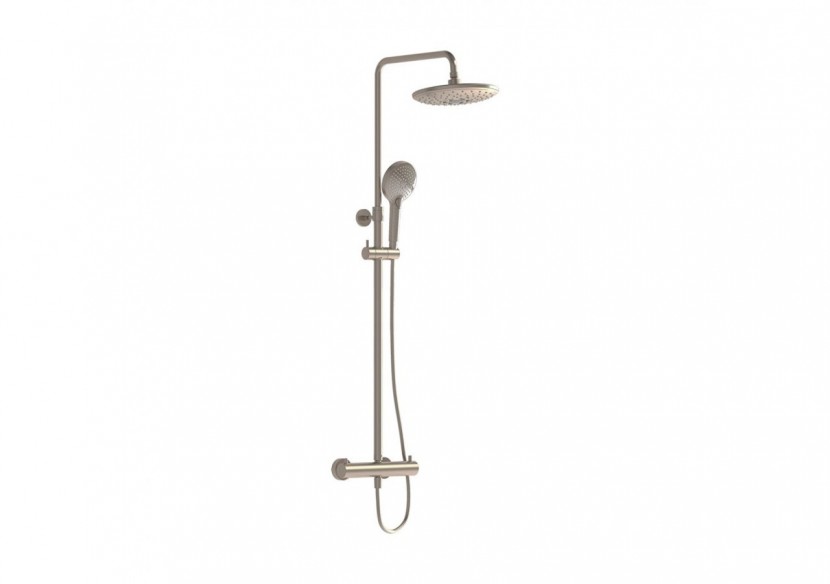 Aquaheat Bliss240 2F colonne de douche ronde nickel brossé - A4720534EXP - Vitra