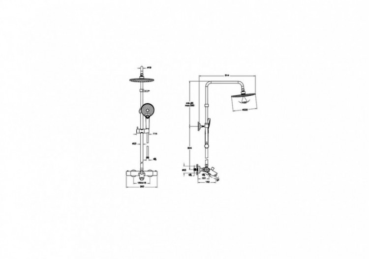 Aquaheat Joy 220 B, colonne avec mitigeur thermostatique bain / douche - A47208EXP - Vitra 2