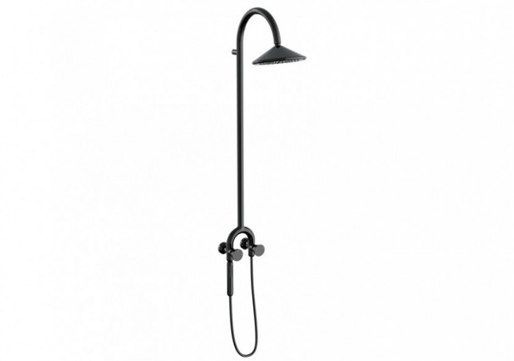 Colonne de douche thermostatique avec douchette magnétique - Noir brillant - A4721939 - Vitra