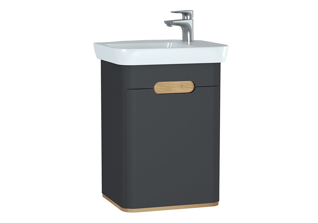 Sento meuble a. plan céramique, 50 cm, anthracite mat, porte, charnière à droite - 60801 - Vitra