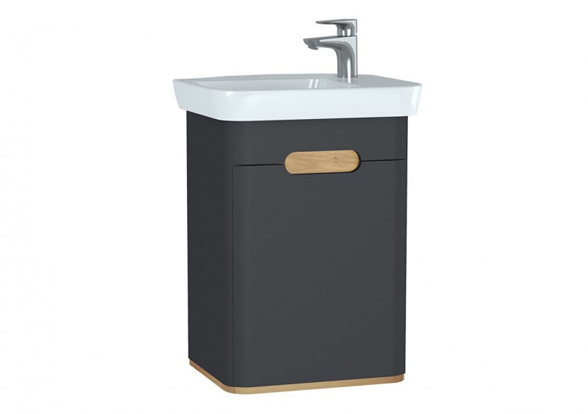 Sento meuble a. plan céramique, 50 cm, anthracite mat, porte, charnière à droite - 60801 - Vitra