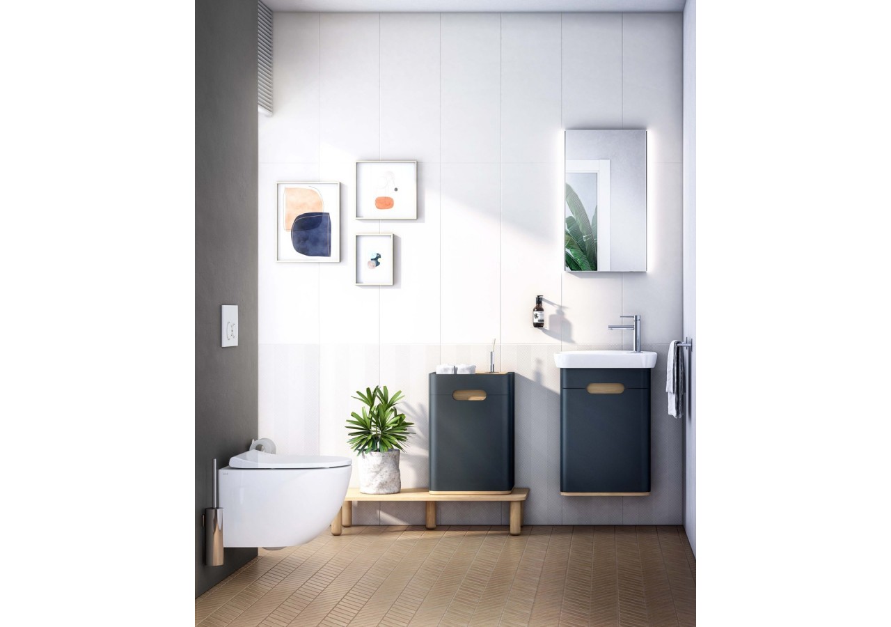 Sento meuble a. plan céramique, 50 cm, anthracite mat, porte, charnière à droite - 60801 - Vitra