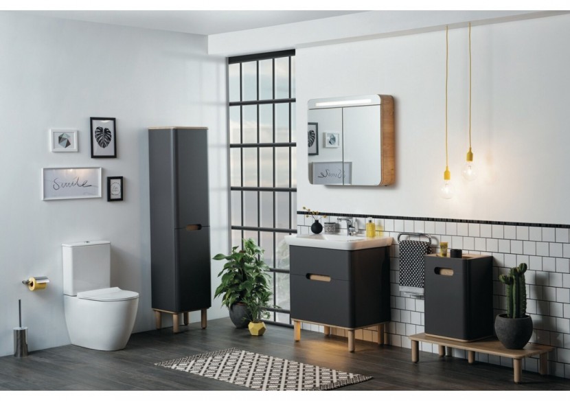 Sento meuble avec plan céramique, 63 cm, anthracite mat,2 tiroirs coulissante - 60834 - Vitra