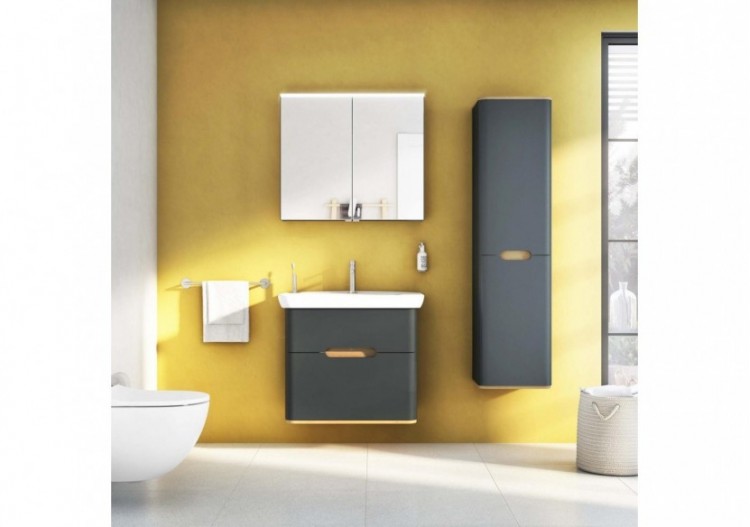Sento meuble avec plan céramique, 78 cm, anthracite mat, 2 tiroirs coulissante - 60836 - Vitra 2