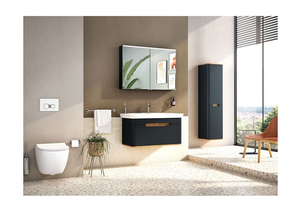 Sento meuble avec plan céramique, 98 cm, anthracite mat, 2 tiroirs coulissante - 60838 - Vitra