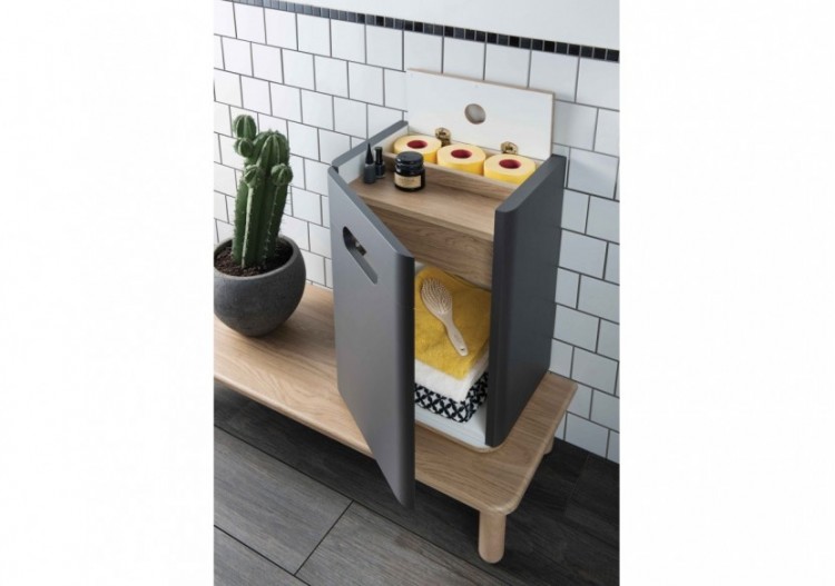 Sento armoire mi-haute,40cm, blanc mat, 1 porte, charnière à droite - 60876 - Vitra 2