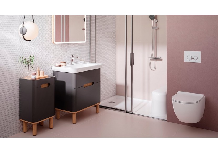 Sento armoire mi-haute,40cm, anthracite mat, 1 porte, charnière à gauche - 60884 - Vitra