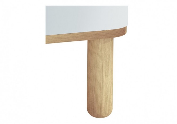 Sento pieds de meuble 17,5 cm, surface chêne naturel, décor