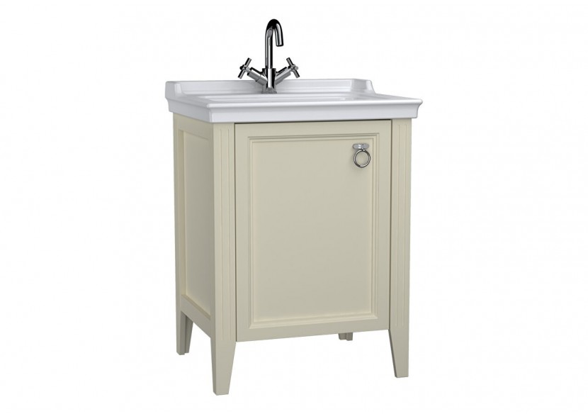 Valarte meuble avec plan céramique, 65 cm, avec porte, ivoire mat, gauche - 62152 - Vitra Valarte meuble avec plan céramique, 65 cm, avec porte, ivoire mat, gauche - 62152 - Vitra