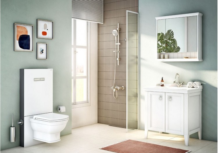 Valarte meuble avec plan céramique, 80 cm, avec portes, blanc mat - 62153 - Vitra 2