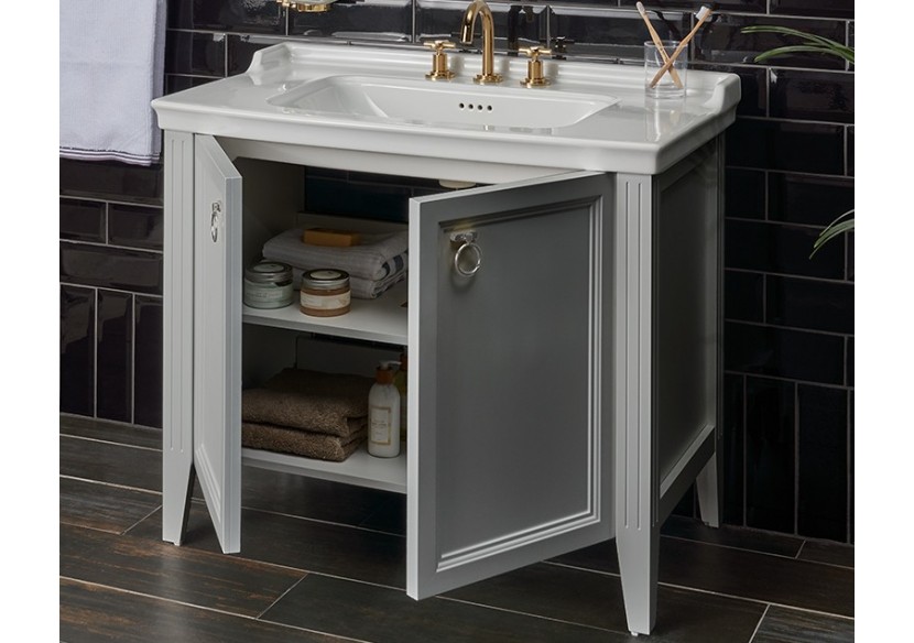 Valarte meuble avec plan céramique, 80 cm, avec portes, blanc mat - 62153 - Vitra Valarte meuble avec plan céramique, 80 cm, avec portes, blanc mat - 62153 - Vitra