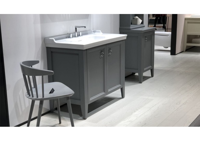 Valarte meuble avec plan céramique, 80 cm, avec portes, gris mat - 62154 - Vitra Valarte meuble avec plan céramique, 80 cm, avec portes, gris mat - 62154 - Vitra