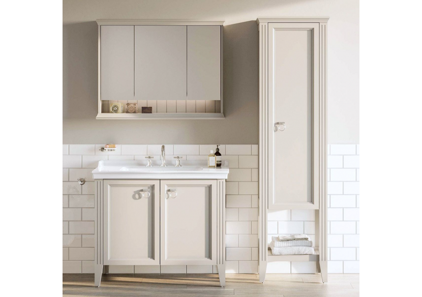 Valarte meuble avec plan céramique, 80 cm, avec portes, ivoire mat - 62155 - Vitra Valarte meuble avec plan céramique, 80 cm, avec portes, ivoire mat - 62155 - Vitra