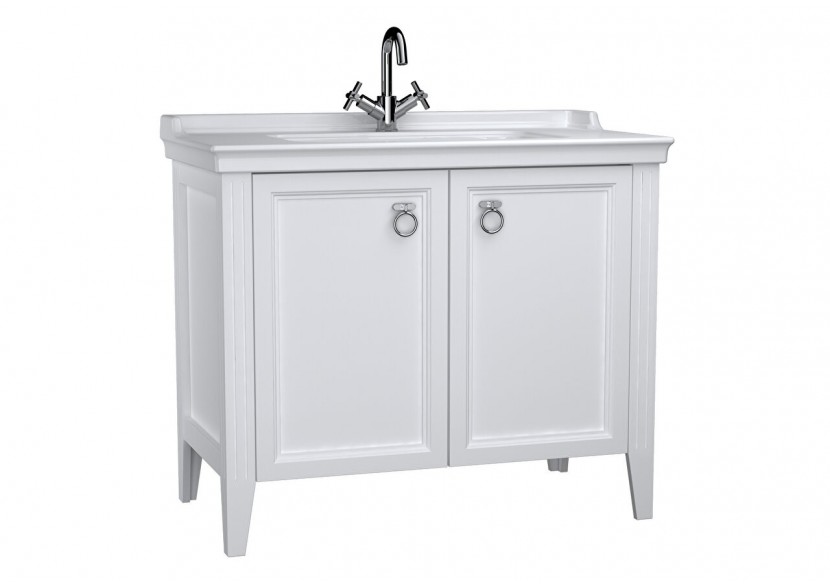 Valarte meuble avec plan céramique, 100 cm, avec portes, blanc mat - 62156 - Vitra Valarte meuble avec plan céramique, 100 cm, avec portes, blanc mat - 62156 - Vitra