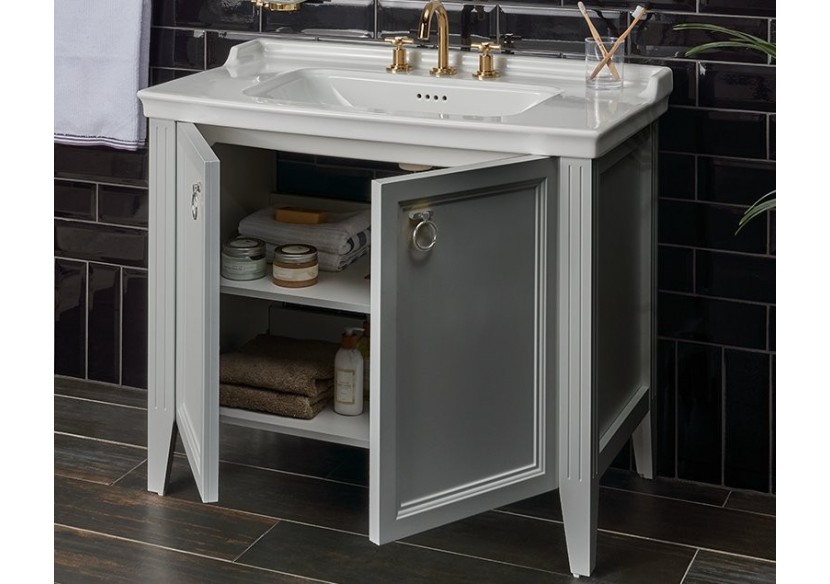 Valarte meuble avec plan céramique, 100 cm, avec portes, blanc mat - 62156 - Vitra Valarte meuble avec plan céramique, 100 cm, avec portes, blanc mat - 62156 - Vitra