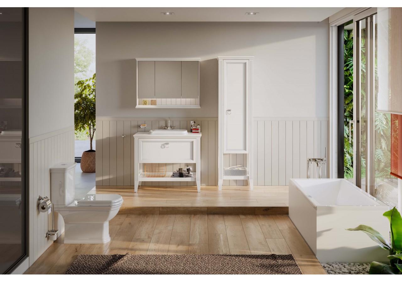 Valarte meuble avec plan céramique, 65 cm, avec tiror, blanc mat - 62177 - Vitra