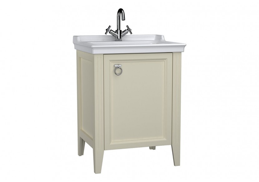 Valarte meuble avec plan céramique, 65 cm, avec porte, ivoire mat, droite - 62261 - Vitra Valarte meuble avec plan céramique, 65 cm, avec porte, ivoire mat, droite - 62261 - Vitra