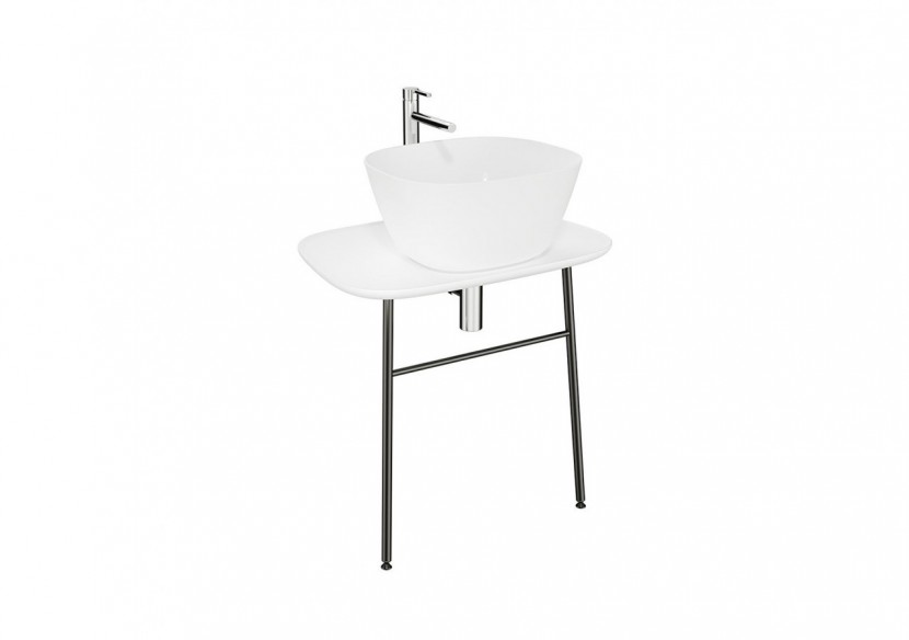 Plural console murale basse pour vasque, Edelweiss, 68,5 cm - 62561 - Vitra