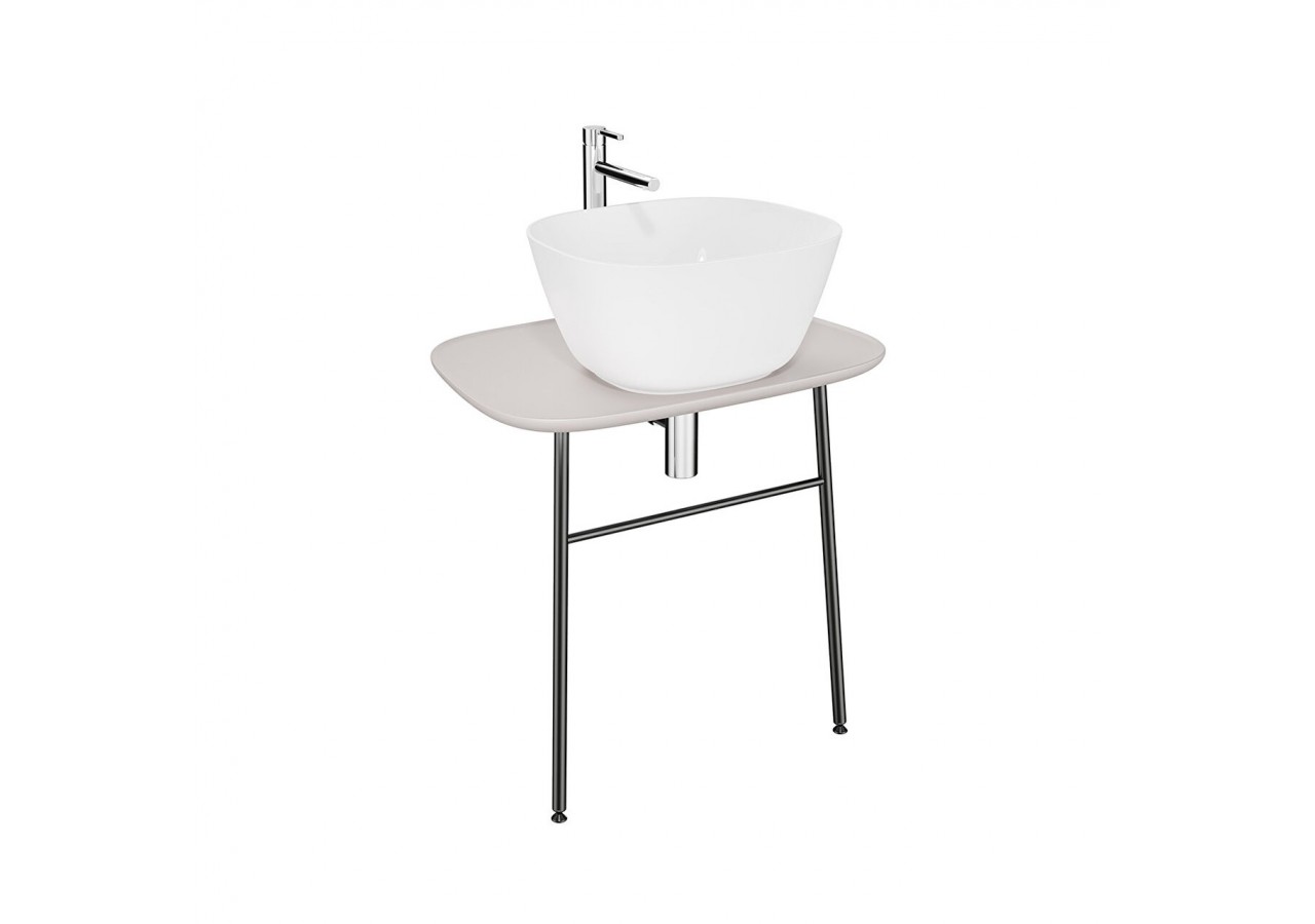 Plural console murale basse pour vasque, taupe mat, 68,5 cm - 62563 - Vitra