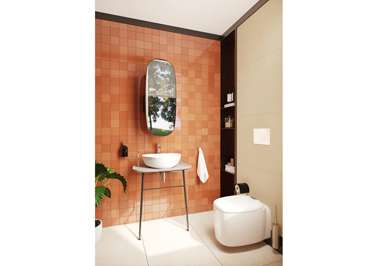 Plural console murale basse pour vasque, taupe mat, 68,5 cm - 62563 - Vitra