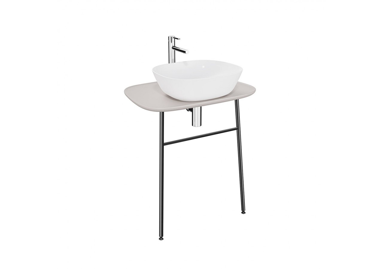 Plural console murale haute pour vasque, taupe mat, 68,5 cm - 62568 - Vitra