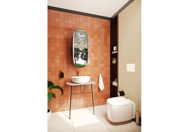 Plural console murale haute pour vasque, taupe mat, 68,5 cm - 62568 - Vitra 2